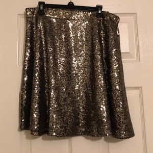 Gold sequin skirt